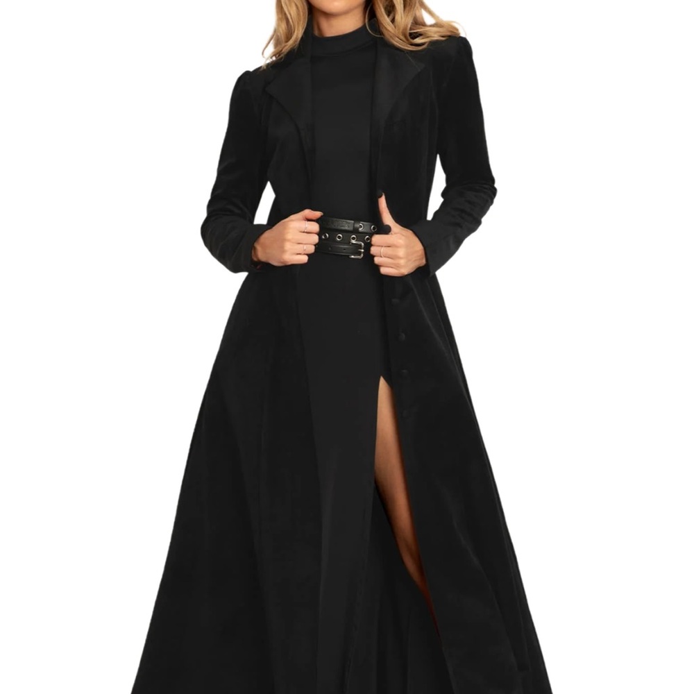 Blackmilk Black Cursed Bats Velvet Trench Coat size 12